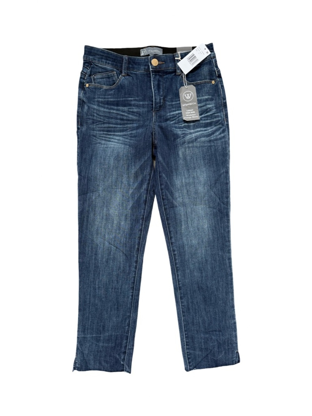 Wit & Wisdom Logan 'Ab'Solution High Rise Raw Hem Skinny Crop Jeans NWT Size 6